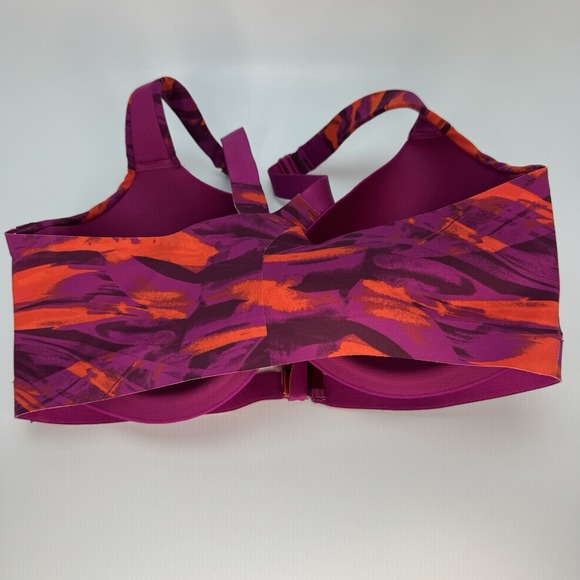 Victoria Secret On Point Sweat Sport Bra Padded Front Zip Wire Mulit-Color 38DDD - Picture 15 of 16
